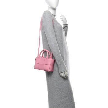 BOTTEGA VENETA Lambskin Maxi Intreccio Candy Arco Tote Ribbon