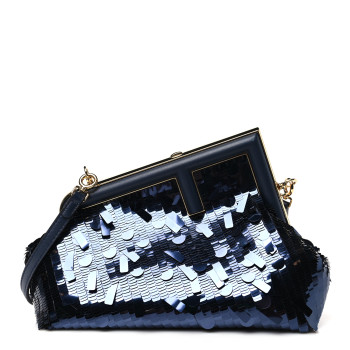 FENDI X Sex and the City Nappa Shiny Embroidery Small Fendi First Midnight
