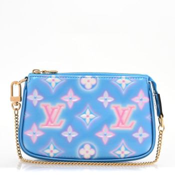 LOUIS VUITTON Vernis Valentine Mini Pochette Accessories Baby Blue Neon