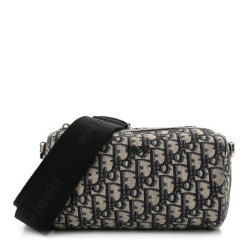 CHRISTIAN DIOR Oblique Roller Messenger Bag Blue