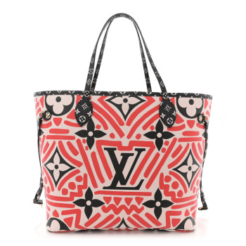 LOUIS VUITTON Monogram Giant Crafty Neverfull MM Creme Rouge Black