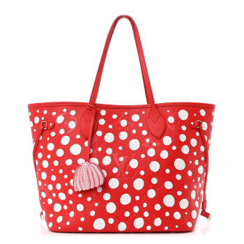 LOUIS VUITTON LV X YK Empreinte Infinity Dots Neverfull MM Rouge White
