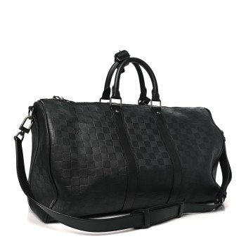 LOUIS VUITTON Damier Infini Keepall Bandouliere 45  Onyx