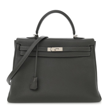 HERMES Taurillon Clemence Kelly Retourne 35 Graphite