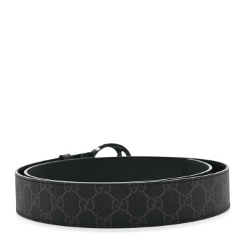 GUCCI GG Supreme Monogram Textured Dollar Calfskin Blondie 40mm Belt 110 44 Black