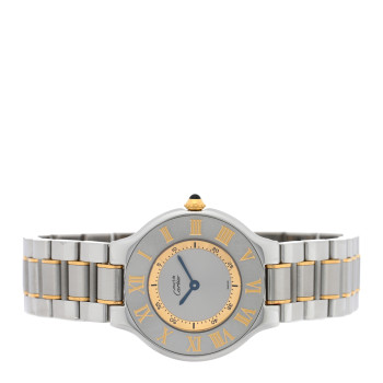 CARTIER Stainless Steel 18K Yellow Gold 31mm Must De 21 Quartz Watch