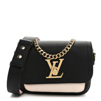 LOUIS VUITTON Grained Calfskin Lockme Tender Black