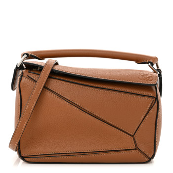 LOEWE Calfskin Mini Puzzle Bag Tan