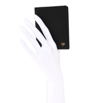 TOM FORD Grained Calfskin Bi-Fold Card Holder Black