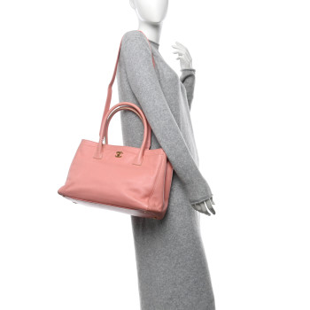 CHANEL Calfskin Cerf Executive Shopper Tote Pink