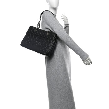 CHANEL Caviar Quilted Grand Shopping Tote GST Black