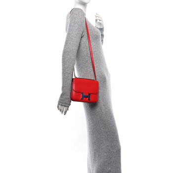 HERMES Chevre Mysore Constance 18 Rouge De Coeur
