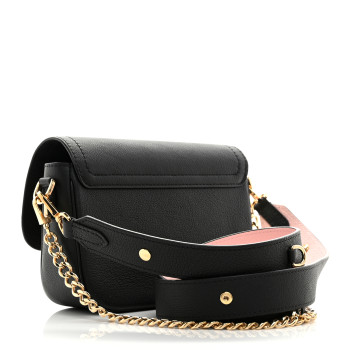 LOUIS VUITTON Grained Calfskin Lockme Tender Black