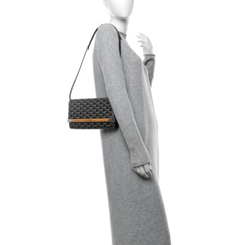 GOYARD Goyardine Monte Carlo Bois Clutch With Strap Black