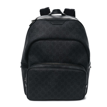 GUCCI GG Supreme Monogram Medium Day Backpack Grey Black