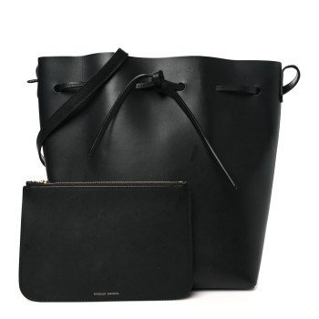 MANSUR GAVRIEL Vegetable Tanned Calfskin Bucket Bag Black Royal