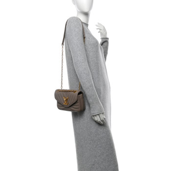 LOUIS VUITTON Calfskin New Wave Chain PM NM Taupe
