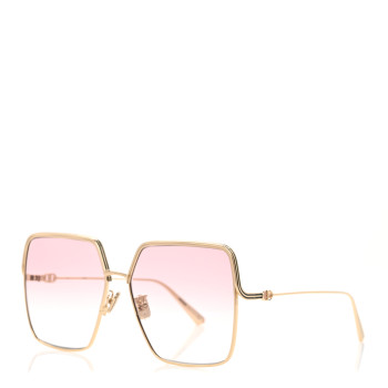 CHRISTIAN DIOR Metal EverDior Square Sunglasses Rose Gold