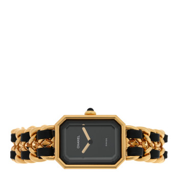 CHANEL Stainless Steel Lambskin 20mm Chain Premiere Quartz Watch Gold M