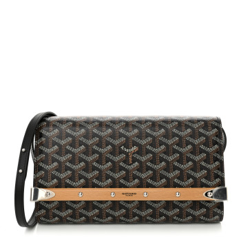 GOYARD Goyardine Monte Carlo Bois Clutch With Strap Black