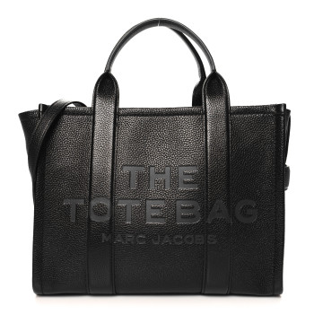 MARC JACOBS Grained Calfskin Medium The Tote Bag Black