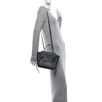 CELINE Grained Calfskin Nano Belt Bag Black