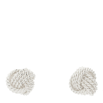 TIFFANY Sterling Silver Twist Knot Earrings