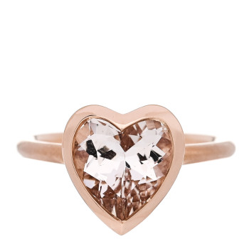 IRENE NEUWIRTH 18K Pink Gold Morganite Heart Ring 54 7