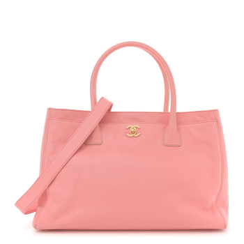 CHANEL Calfskin Cerf Executive Shopper Tote Pink