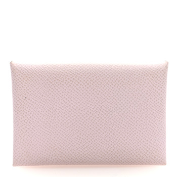HERMES Epsom Calvi Card Case Mauve Pale HERMES Epsom Calvi Card Case Mauve Pale