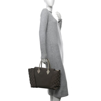 LOUIS VUITTON Monogram Tuffetage Ayers Tote W PM Grey