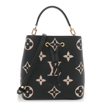 LOUIS VUITTON Empreinte Monogram Giant Neonoe MM Black Beige