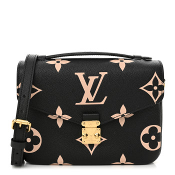 LOUIS VUITTON Empreinte Monogram Giant Pochette Metis Black Beige