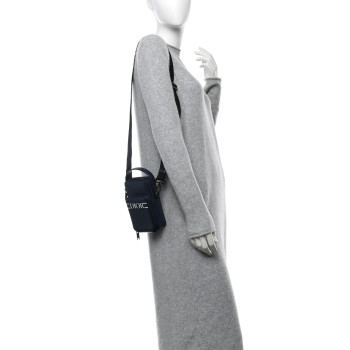 CHRISTIAN DIOR Calfskin Crossbody Bag Navy Blue