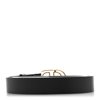 CHRISTIAN DIOR Calfskin 30 Montaigne Cut-Out CD Belt 90 36 Black