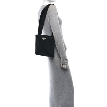 GIVENCHY Calfskin Logo Messenger Bag Black