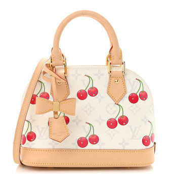 LOUIS VUITTON LV X TM Monogram Cerises Alma BB White