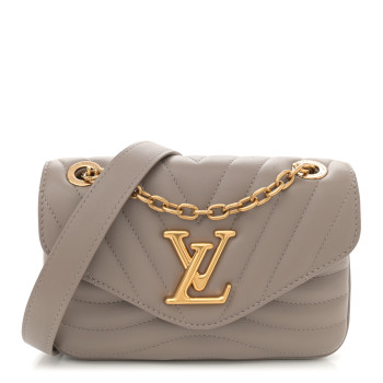 LOUIS VUITTON Calfskin New Wave Chain PM NM Taupe