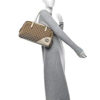 GUCCI Monogram Medium New Britt Boston Off White