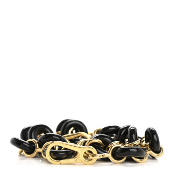 LOEWE Brass Acetate Donut Chain Shoulder Strap Black Gold LOEWE Brass Acetate Donut Chain Shoulder Strap Black Gold
