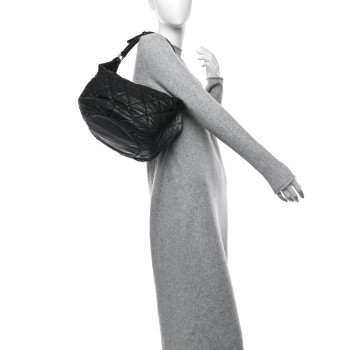CHANEL Lambskin Quilted Cloudy Bundle Hobo Black