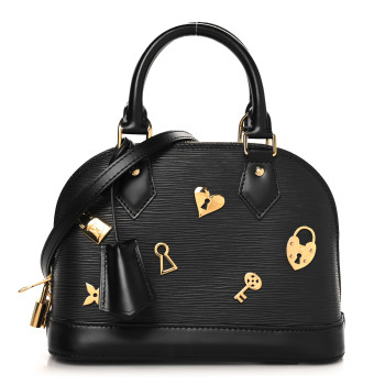 LOUIS VUITTON Epi Love Lock Alma BB Black