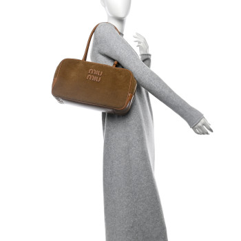 MIU MIU Corduroy  Beau Top Handle Bag Cinnamon
