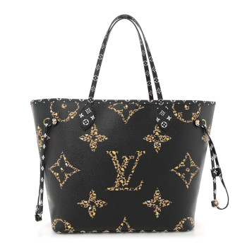 LOUIS VUITTON Monogram Giant Jungle Neverfull MM Black