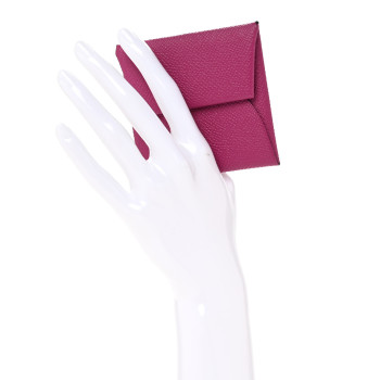 HERMES Epsom Bastia Coin Purse Rose Pourpre