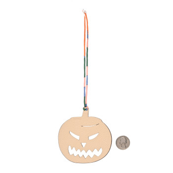 HERMES Epsom Togo Petit H Pumpkin Bag Charm Bleu de Malte Craie