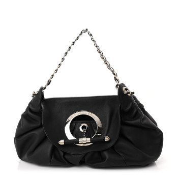 CHRISTIAN DIOR Lambskin Jazzclub Shoulder Bag Black