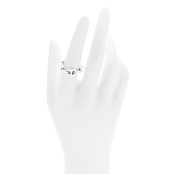 HERMES Sterling Silver PM Chaine d'Ancre Enchainee Band Ring 55 7.25