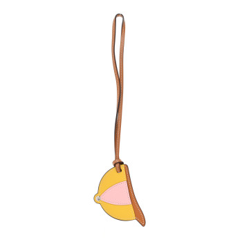 HERMES Butler Swift Paddock Bombe Bag Charm Natural Sable Jaune De Naples Rose Sakura