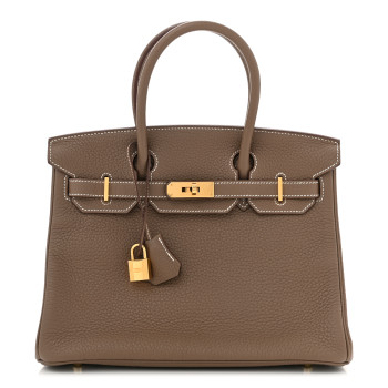 HERMES Taurillon Clemence Birkin 30 Etoupe